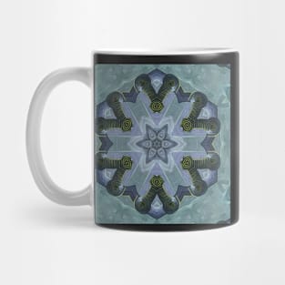 Abstract Sci-fi bio-tech Kaleidoscope pattern (Seamless) 18 Mug